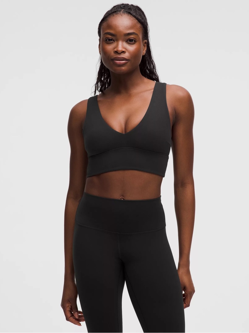 Lululemon Align V-Neck Sports Bra, black, size 8